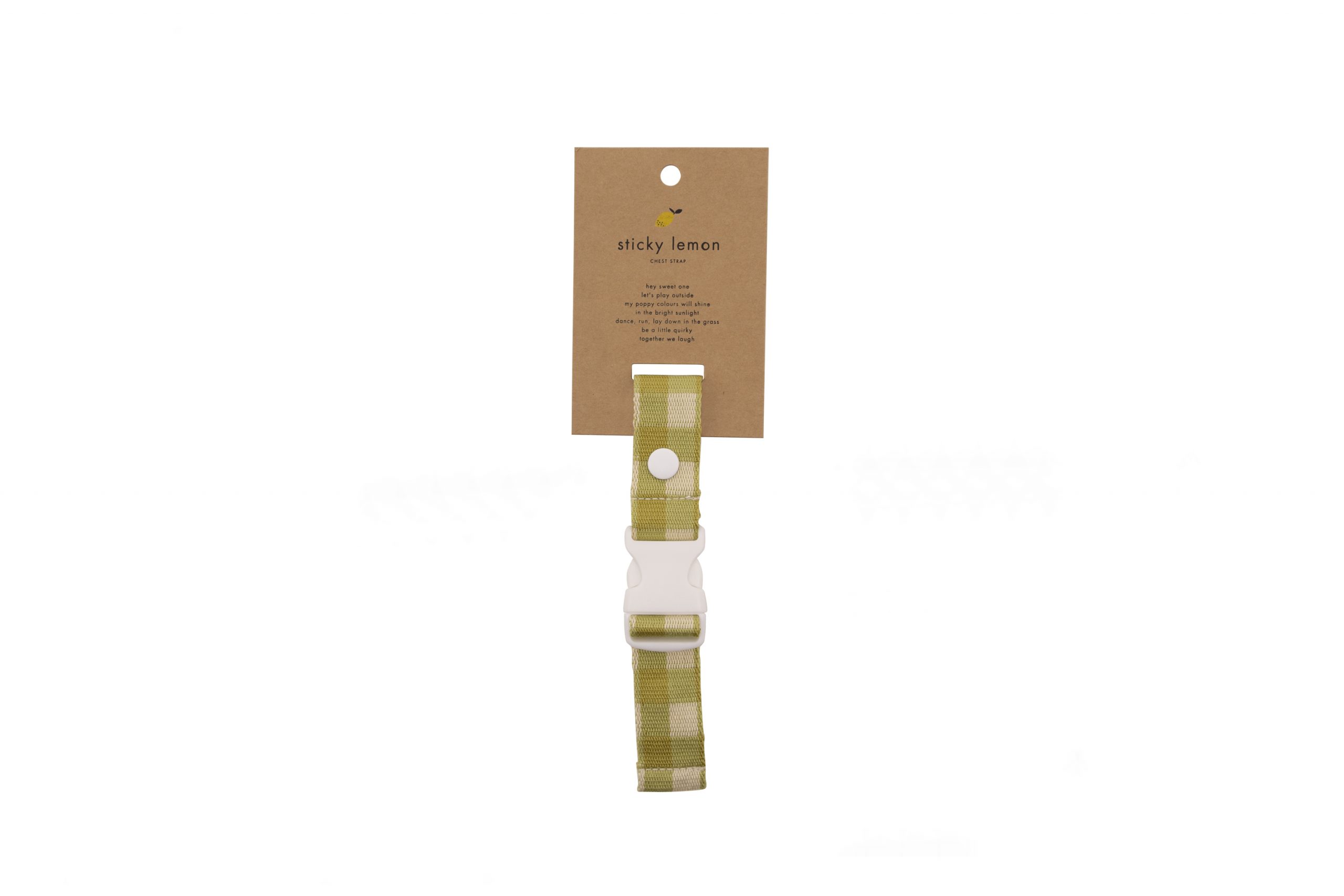 1801922 - Sticky Lemon - chest strap - colourblocking gingham - pear green